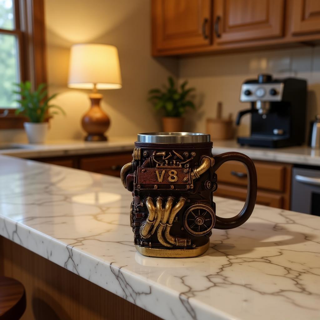 Coffee mug in V8 engine design Kalsten