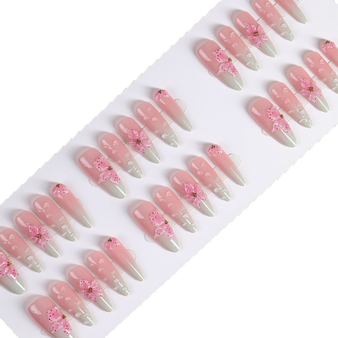 Artistic Floral Short Press-On Nails kalsten
