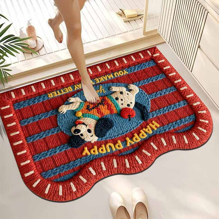Plush Pet-Themed Area Rug