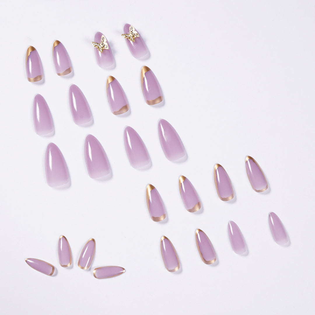 Elegant fake nails with glitter accents Kalsten