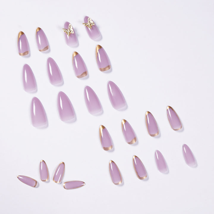 Elegant fake nails with glitter accents Kalsten