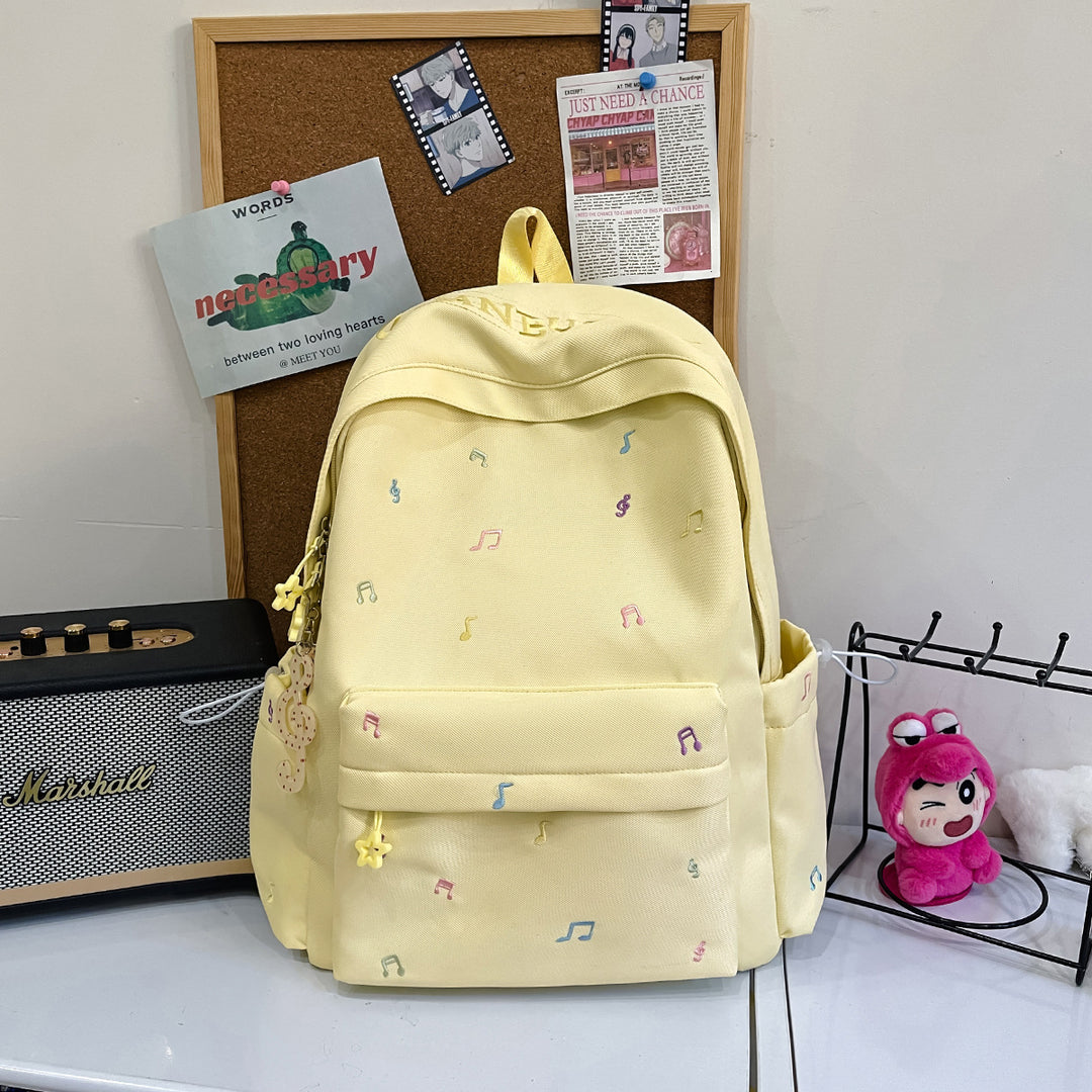 Musical Note Patterned Backpack