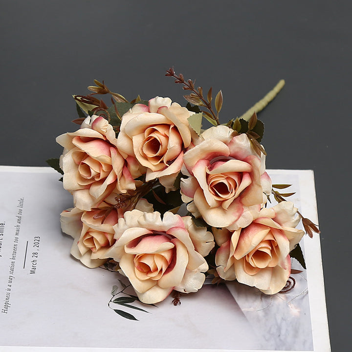Decorative Faux Rose Bouquet for Indoor Display