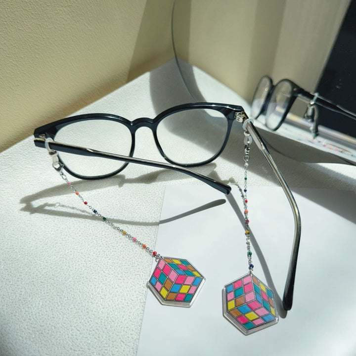 Colorful Rubik's Cube Dangle Earrings Kalsten