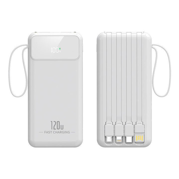 Powerbank with integrated multifunctional charging cables and digital display Kalsten