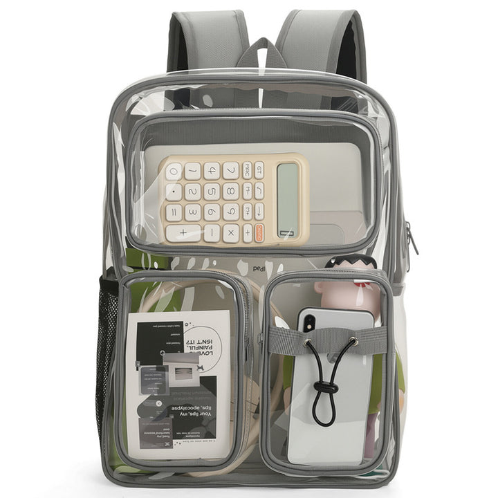 Transparent school backpack with multiple compartments Kalsten