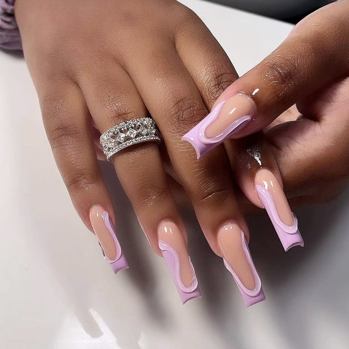 Artful gel nails with colored accents Kalsten