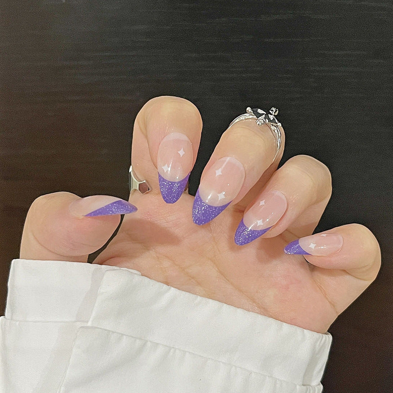 Glamorous Glittery Stiletto Press-On Nails Kalsten