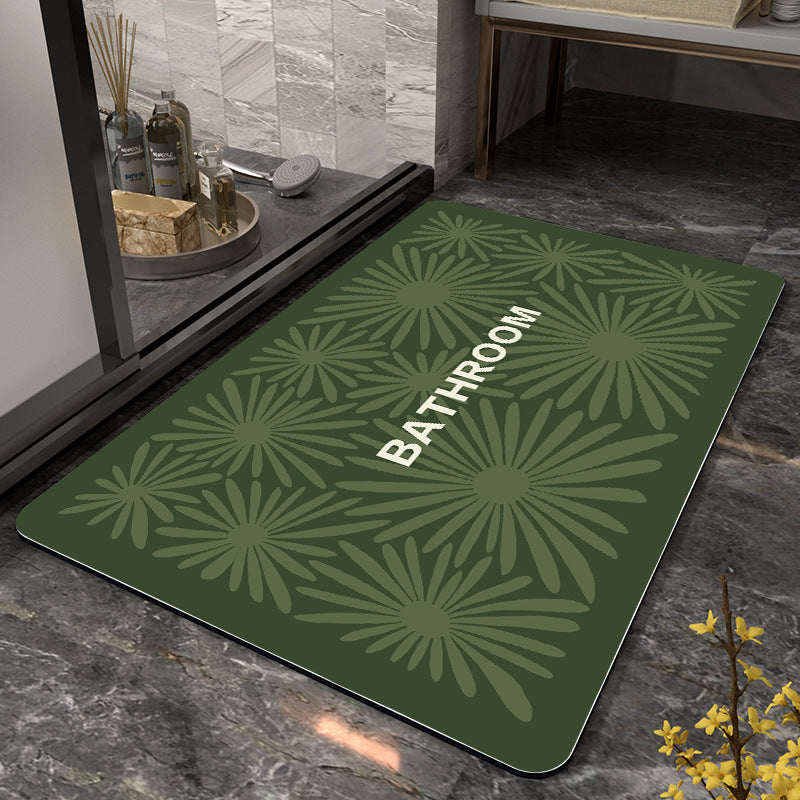 Decorative Floral Bathroom Mat Kalsten