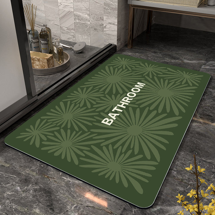 Decorative Floral Bathroom Mat Kalsten