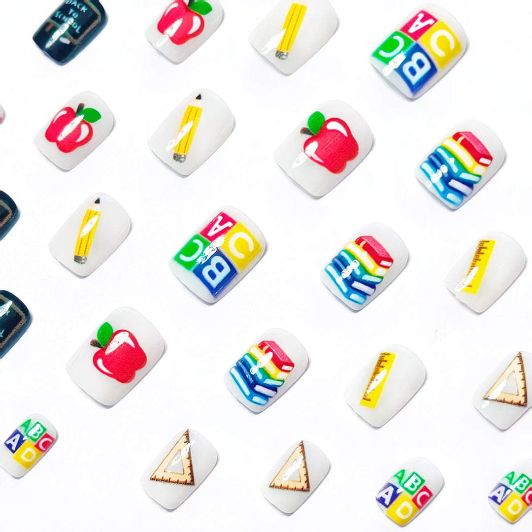 Creative School Motif Art Nails Kalsten