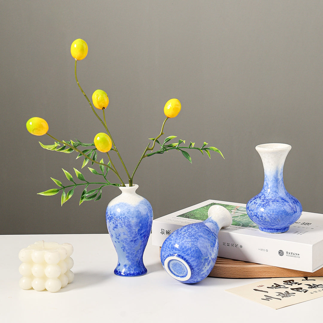 Artistic Flower Pattern Ceramic Vase