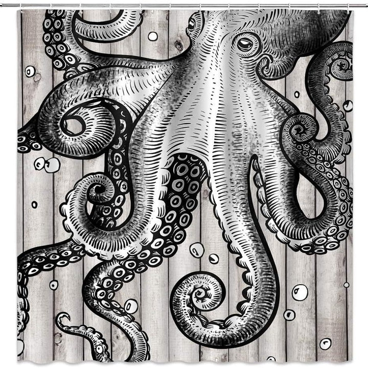 Ocean-Themed Art Shower Curtain Kalsten