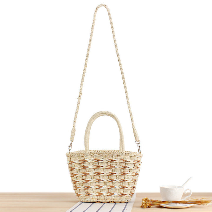 Hand-knotted basket bag with practical carrying handles Kalsten