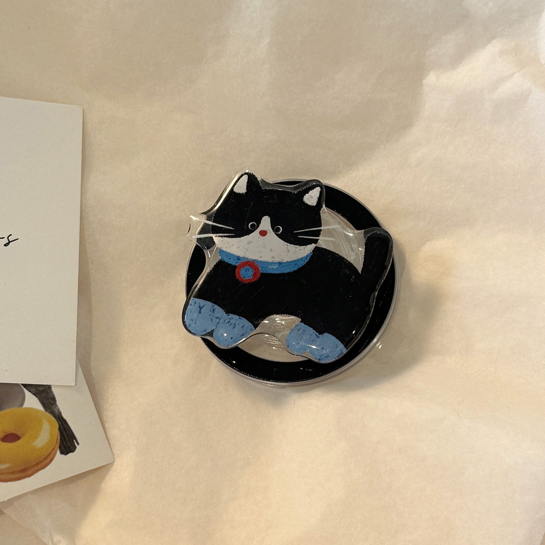 Playful Cat Motif Smartphone Finger Holder Kalsten