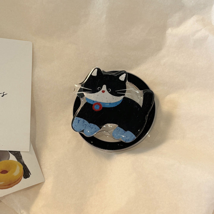 Playful Cat Motif Smartphone Finger Holder Kalsten