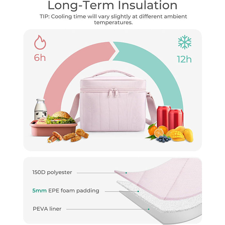 Insulated lunch and cooler bag with durable carrying handle Kalsten