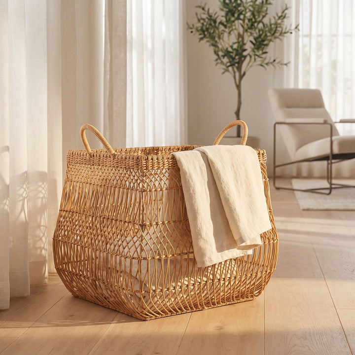 Handwoven Storage Basket with Open Design Kalsten