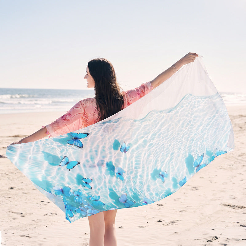 Beach towel with creative jellyfish pattern made of lightweight fabric Kalsten