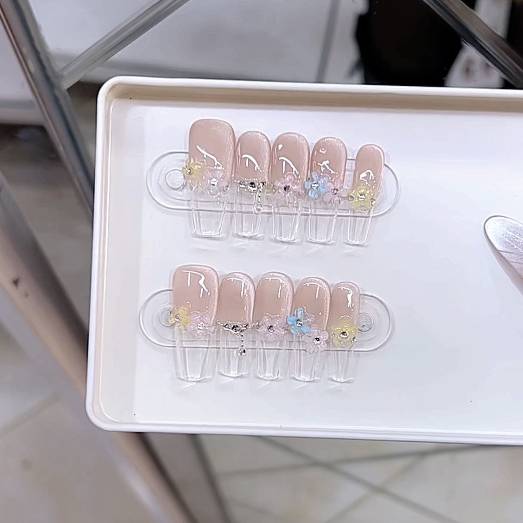 Floral Decorative Press-On Nail Set Kalsten