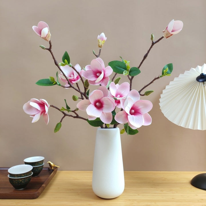 Elegant Silky Magnolia Flower Branch