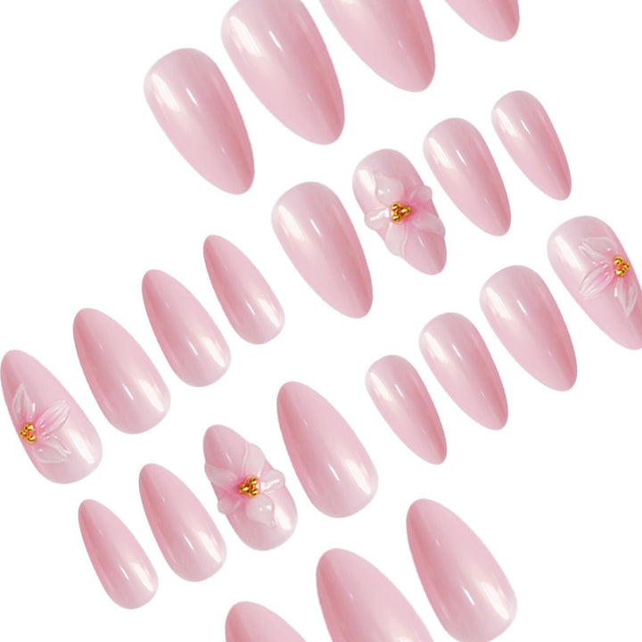Elegant Floral Pointed Nail Art Extensions Kalsten