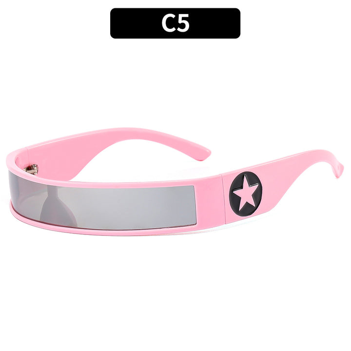 Futuristic Wide Lens Shield Sunglasses