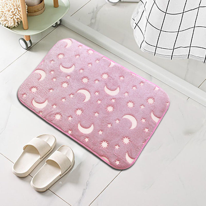Star-Patterned Plush Bath Mat Kalsten