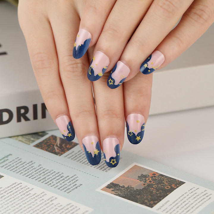 Creative design artificial nails with piano keys motif Kalsten