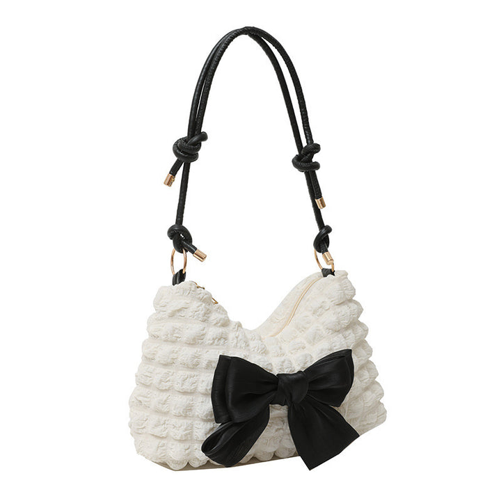 WoBow-Embellished Textured Handbag Kalsten