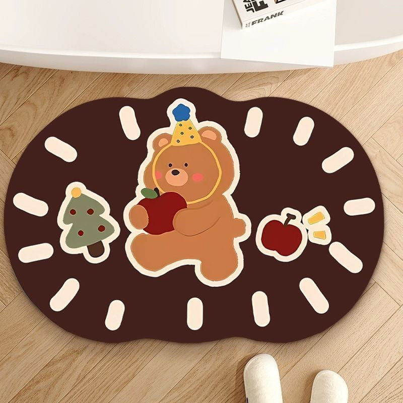 Playful Elephant-Themed Bath Mat