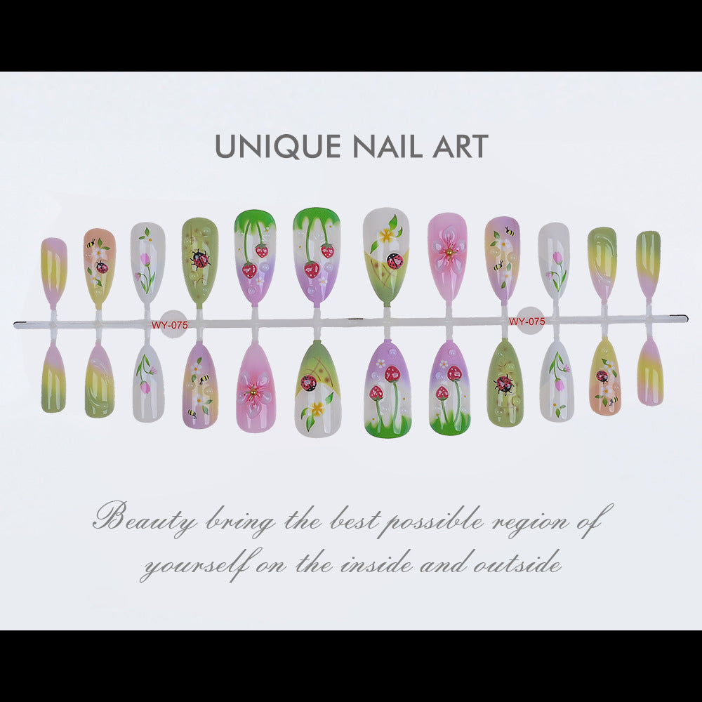 Artistic Floral-Themed Press-On Nails Kalsten