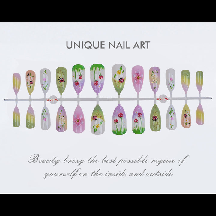 Artistic Floral-Themed Press-On Nails Kalsten