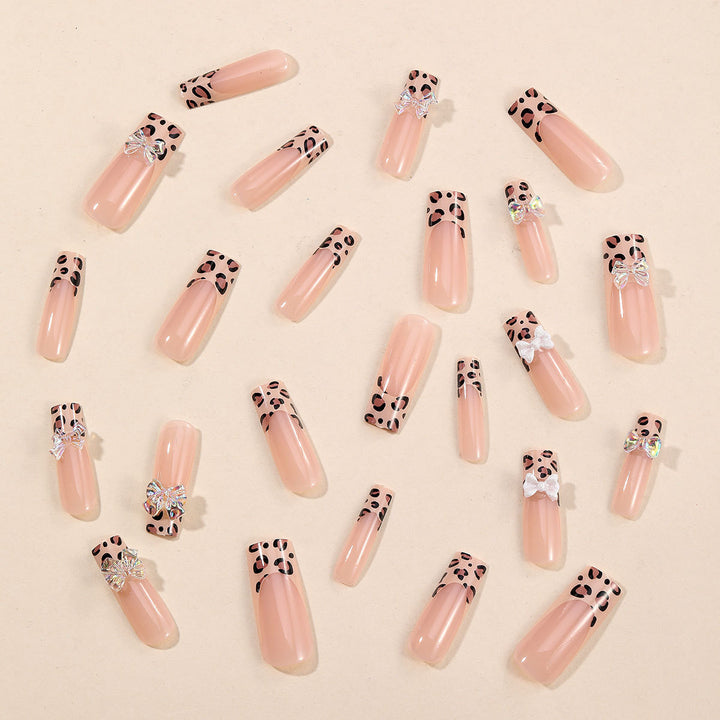 Decorative Leopard Print Acrylic Nail Art Extensions Kalsten