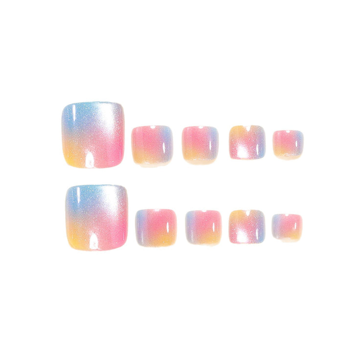 Artificial Nail Set with Shimmering Ombre Effect Kalsten