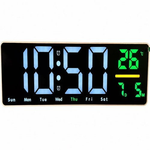 Digital wall clock with temperature and calendar display Kalsten
