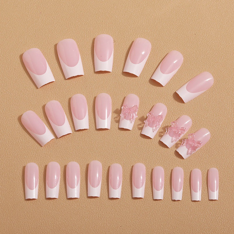 Artificial nail tips with delicate bow decorations Kalsten