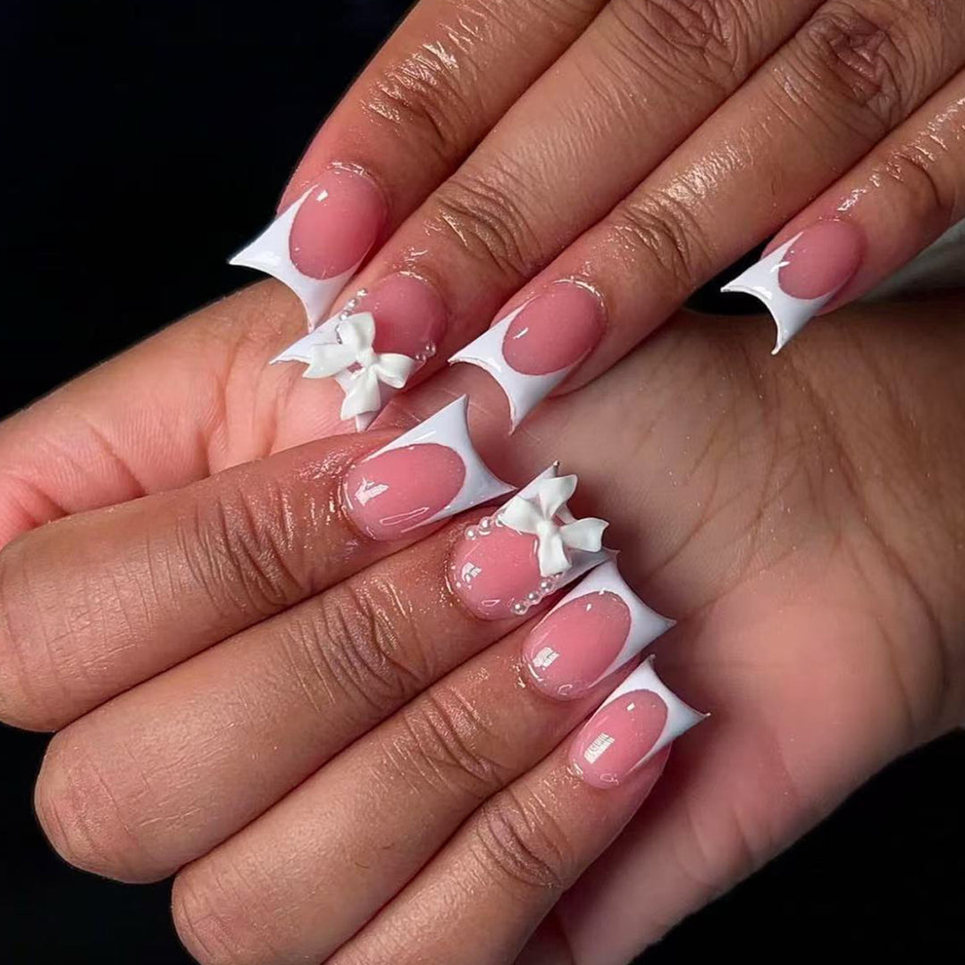 Designer Bow-Embellished Nail Art Extensions Kalsten