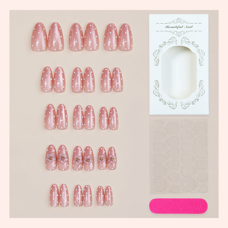 Premium Adhesive Press-On Nail Set with Floral Patterns Kalsten