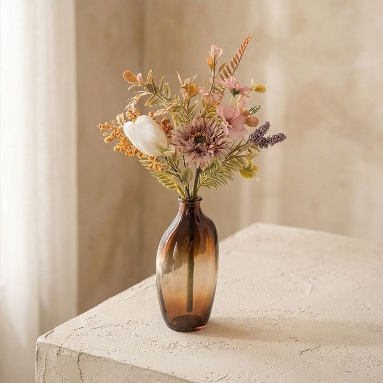 Decorative Glass Bottle with Lace Detail
