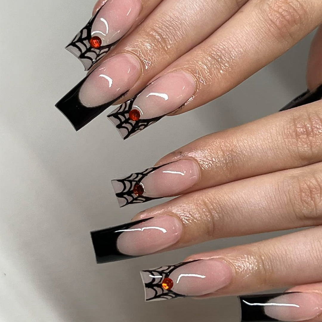 Spider Web Acrylic Nail Art Extensions Kalsten