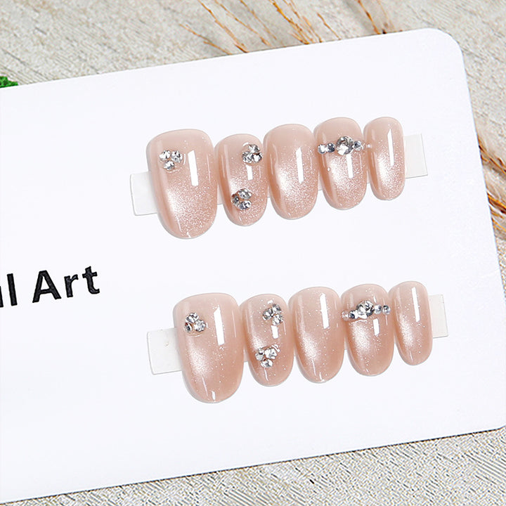 Artificial nail set with elegant rhinestone embellishments Kalsten