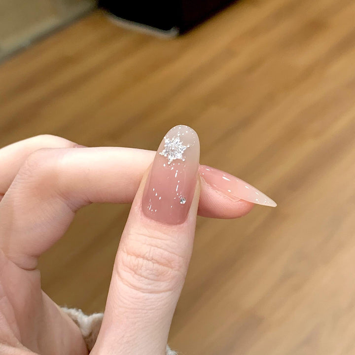 Artificial nails with shimmering effect and elegant star motif Kalsten