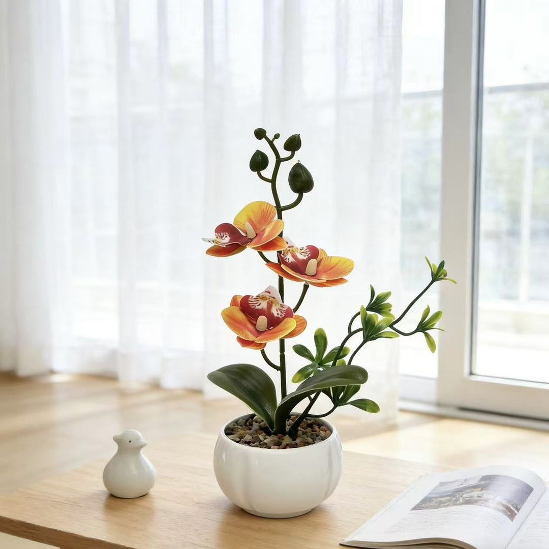 Elegant Artificial Orchid Plant for Decorative Home Display