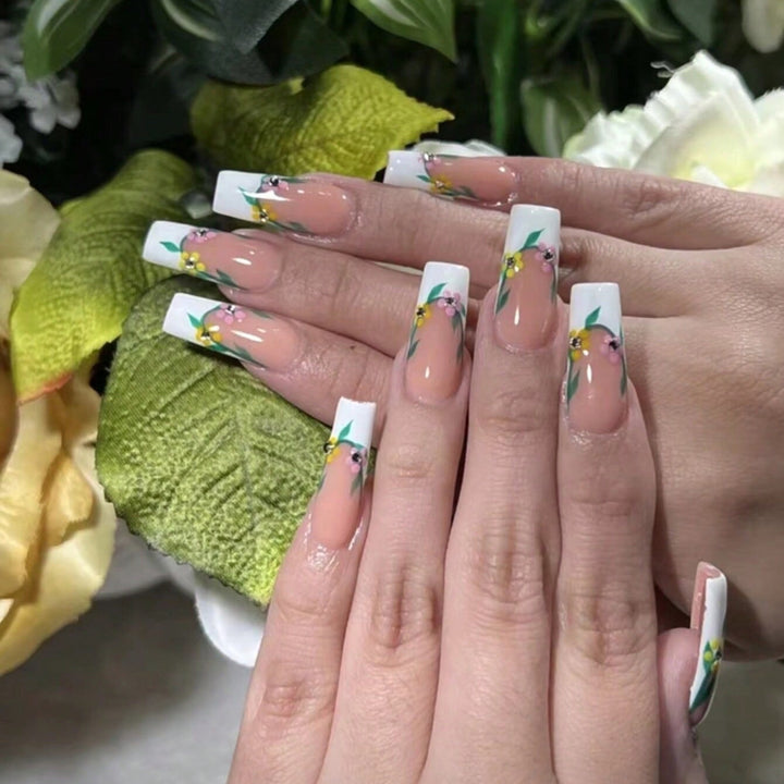 Floral Design Acrylic Nail Art Set