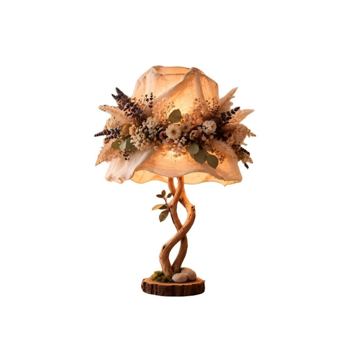 Decorative table lamp with floral elements Kalsten