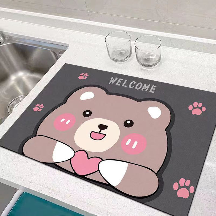 Cartoon Cat Kitchen Mat