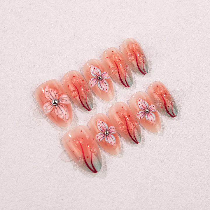 Artistic Floral Design Press-On Nails Kalsten 1790636524
