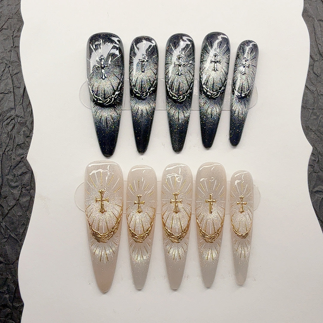 Artistic Decorative Press-On Nails
