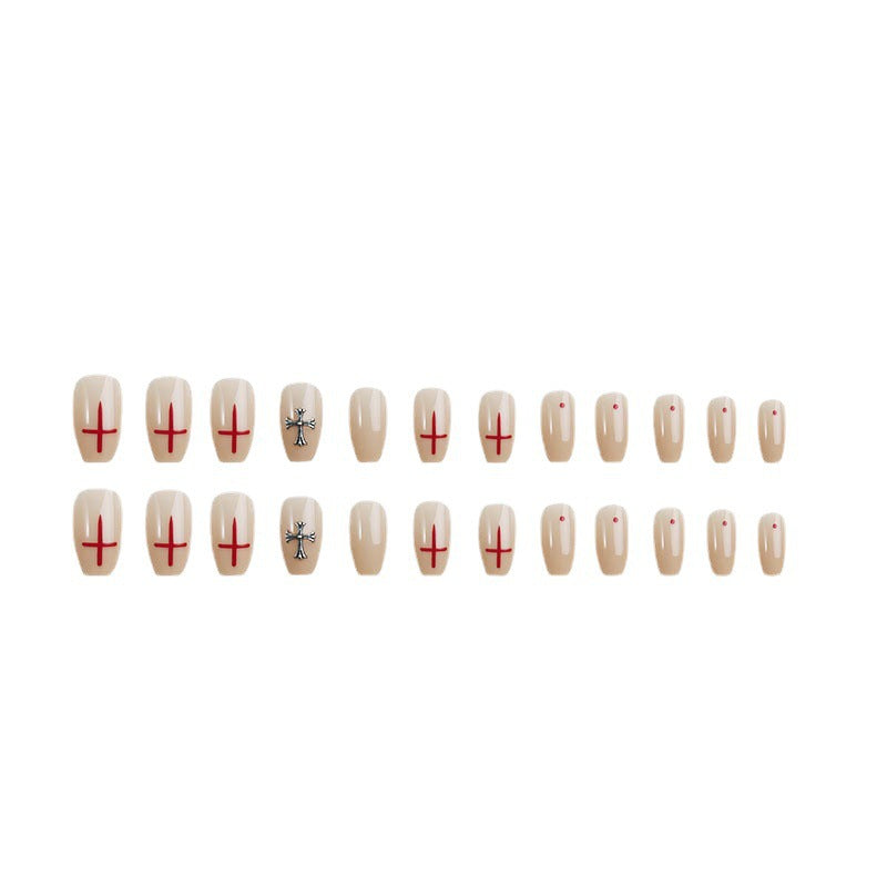 Artificial nail set in elegant minimalist style with creative accents Kalsten